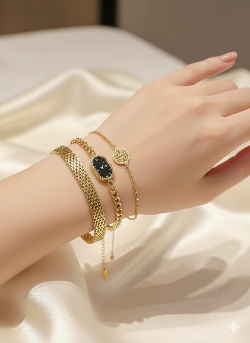 Stacked Bracelet- 3 In 1