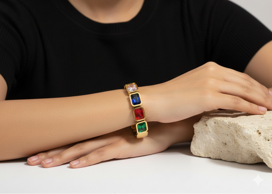 Multi Color Stone Bracelet
