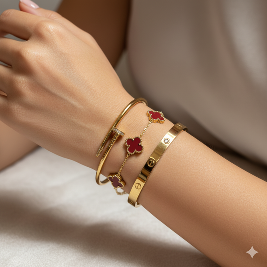 Stacked Bracelets - 3 In 1