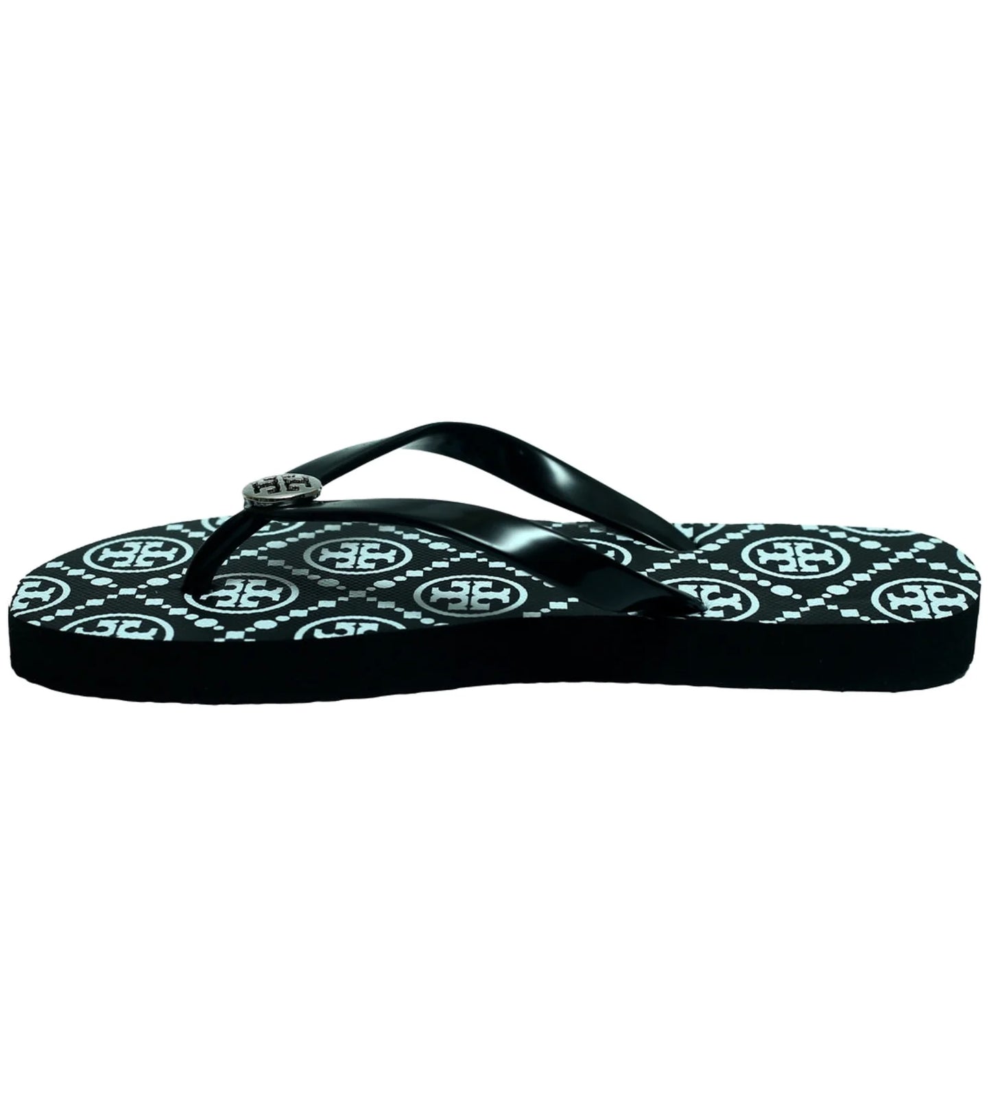 Green Signature Flip Flops - Tory Burch