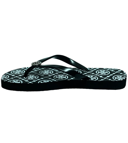 Green Signature Flip Flops - Tory Burch