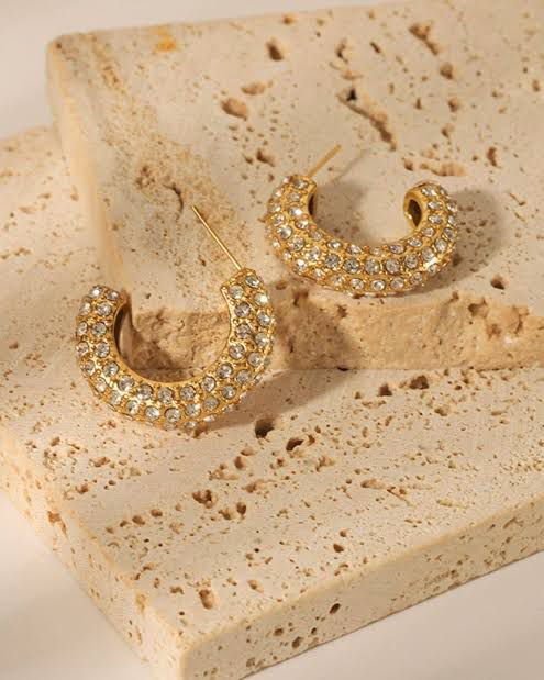 Crystal Curve Earrings