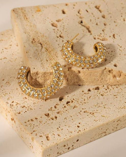 Crystal Curve Earrings