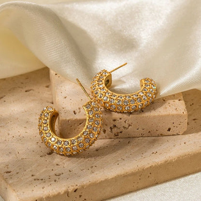Crystal Curve Earrings