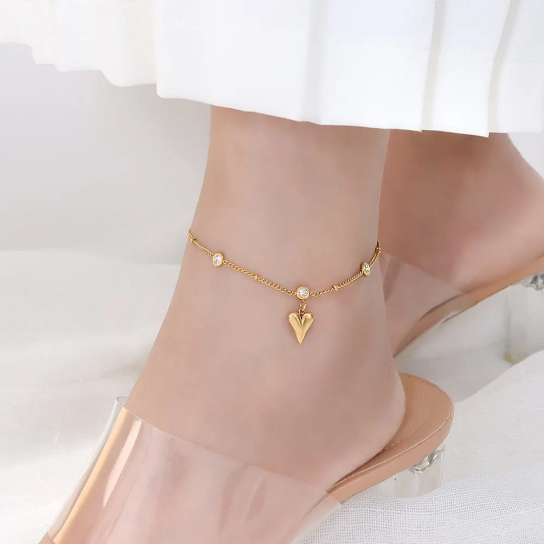 Single Heart Anklet