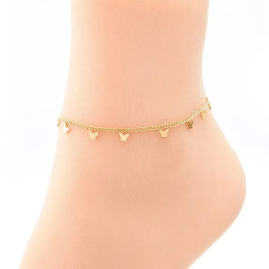 Butterfly Chained Anklet