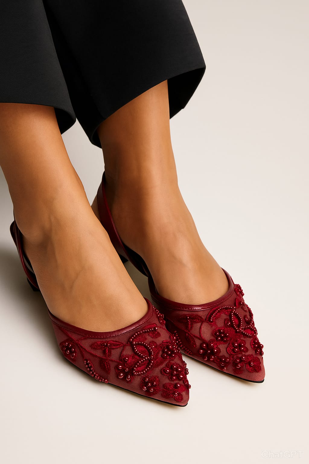 Eterna Bloom Heels - Maroon