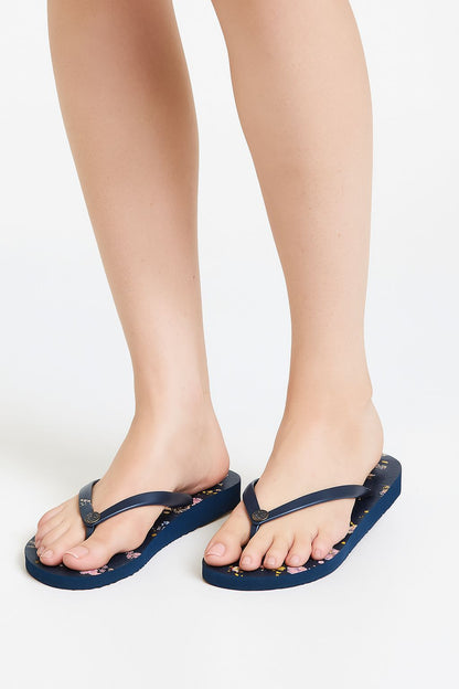 Floral Printed Flip Flops - Tory Burch
