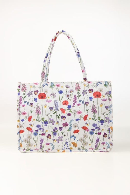 Printed Floral Tote
