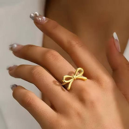Bow Adjustable Ring - Stainless