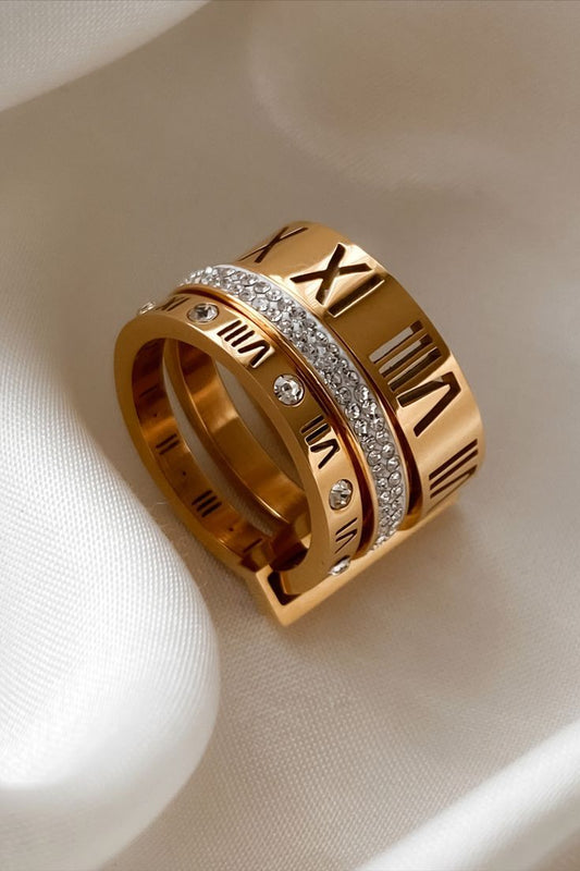 Stacked Rings - Roman Numeral